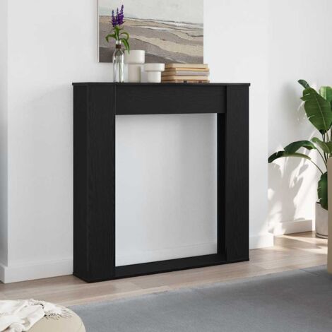 Fireplace Surround Black Oak 100x20x100 cm Engineered Wood vidaXL (1/5)