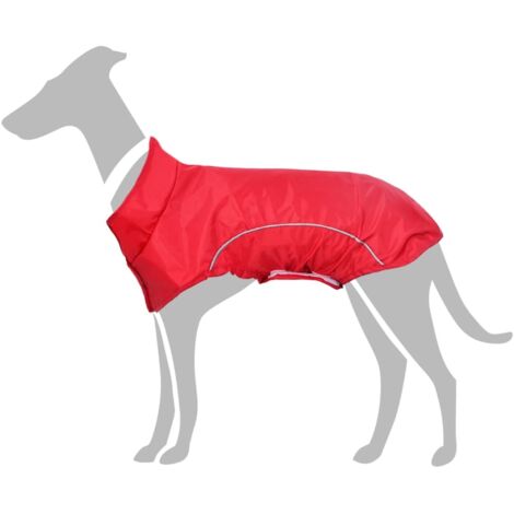Dog Raincoat with Reflective Strips Polyester Red XXS vidaXL (1/5)