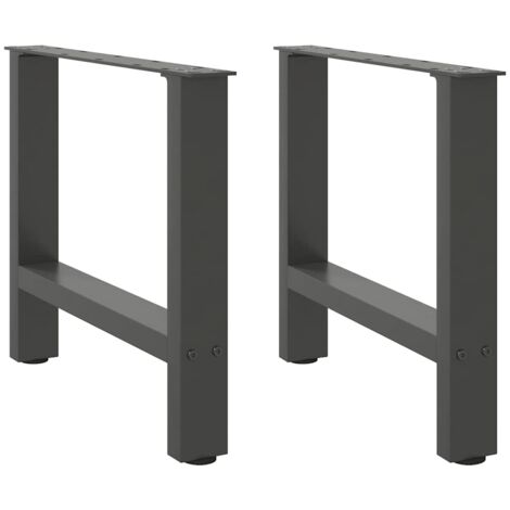 Coffee Table Legs Anthracite 2 pcs 60x(42-43) cm Steel vidaXL