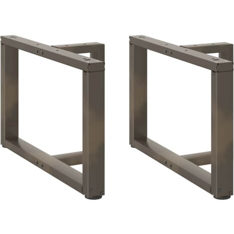 Coffee Table Legs T-Shaped 2 pcs Black 70x25x(42-43) cm Steel vidaXL