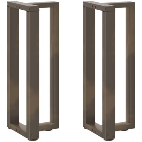 Console Table Legs T-Shaped 2 pcs Black 38x25x(72-73) cm Steel vidaXL