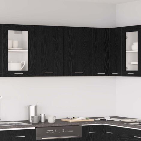 Hanging Cabinet Riga Black oak 80 x 31 x 60 cm Engineered Wood vidaXL (1/5)