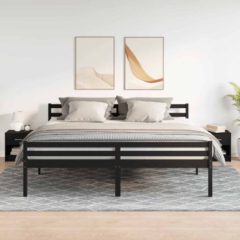 Bedside Cabinets 2 pcs with Drawer Black 39x28x41 cm vidaXL