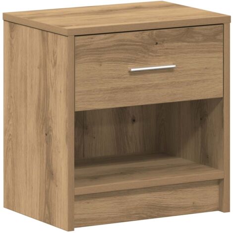 Bedside Cabinet with Drawer Artisan Oak 39x28x41 cm vidaXL
