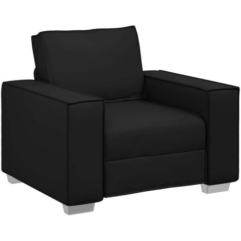 Black Faux Leather Sofa Chair - 59 cm vidaXL