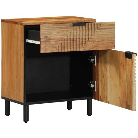 Bedside Cabinet Brown 50 x 33 x 60 cm Solid acacia wood vidaXL