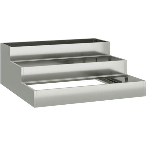 Garden Planter Silver 90 x 90 x 35 cm Galvanised steel vidaXL