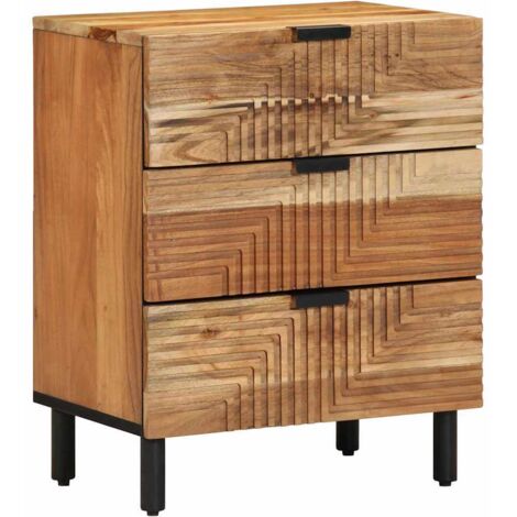 Bedside Cabinet Brown 50 x 33 x 62 cm Solid acacia wood vidaXL (1/5)