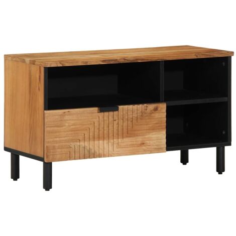 TV Cabinet with Shelf Brown 80 x 33.5 x 46 cm Solid Acacia wood vidaXL (1/5)