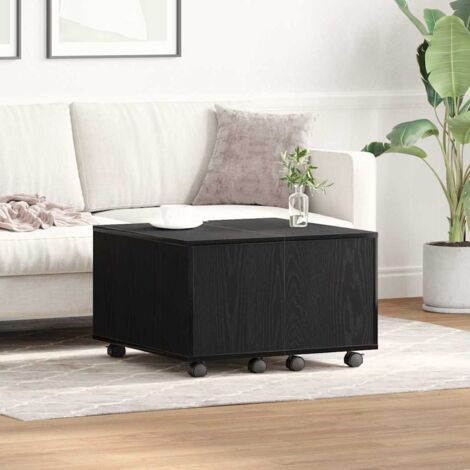 Coffee Table Black oak 60 x 60 x 38 cm Engineered wood vidaXL (1/5)