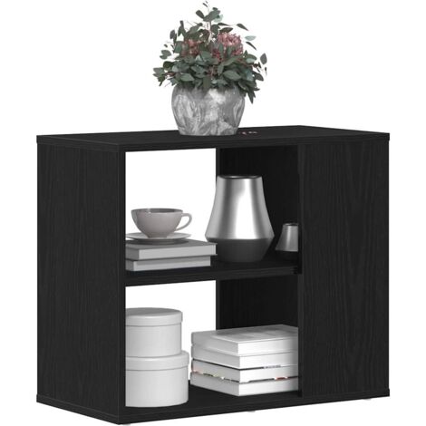 Black Oak Sideboard - 60 cm x 30 cm x 50 cm - Made from Engineered Wood vidaXL