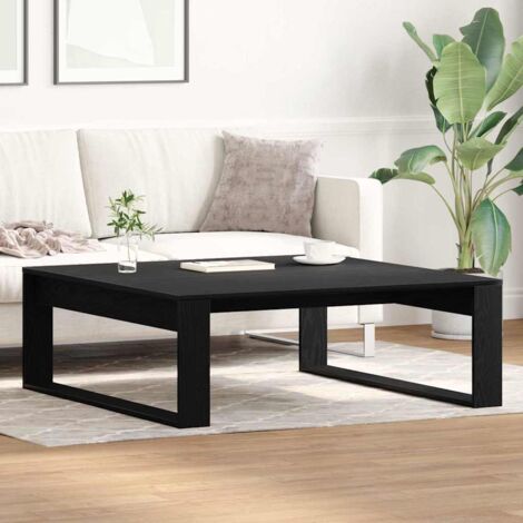 Coffee Table Black oak 100 x 100 x 35 cm Engineered wood vidaXL