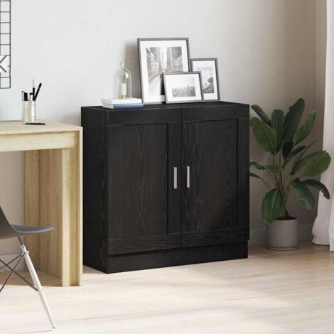 Book Cabinet Black Oak 82.5 x 30.5 x 80 cm Engineered Wood vidaXL