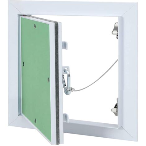 Access Panel White 30 x 30 cm Aluminium and Plasterboard vidaXL