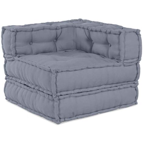 Modular Sofa Grey 70 x 70 x 54 cm Fabric vidaXL