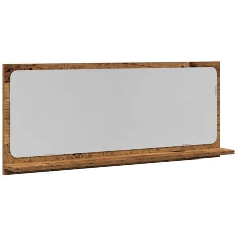 Bathroom Mirror Old Wood 90x10.5x37 cm Engineered Wood vidaXL