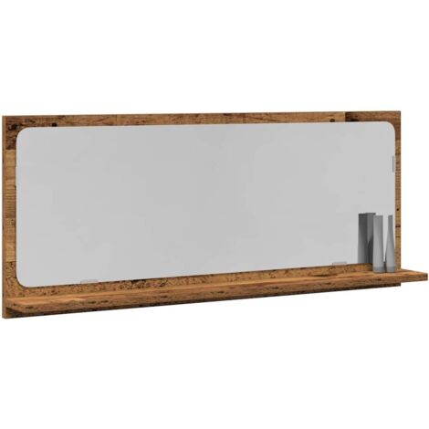Bathroom Mirror Old Wood 90x10.5x37 cm Engineered Wood vidaXL