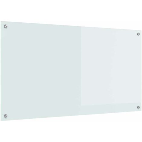Kitchen Backsplash White 110 x 60 x 0.6 cm Tempered Glass vidaXL
