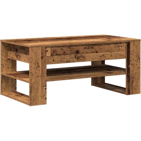 Coffee Table Vintage Wood 102x55x45 cm Made of Engineered Wood vidaXL