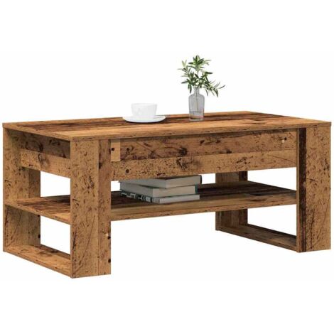 Coffee Table Vintage Wood 102x55x45 cm Made of Engineered Wood vidaXL