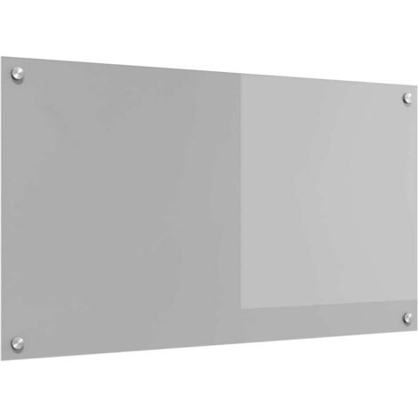 Kitchen Backsplash Light grey 90 x 50 x 0.6 cm Tempered Glass vidaXL