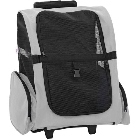 Pet Trolley 3-in-1 Design Grey 48x32x(57-106) cm Oxford Fabric vidaXL