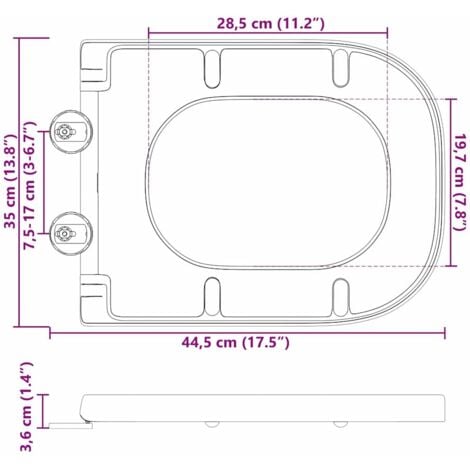 Quick Release Toilet Seat with Soft Close Duroplast Black vidaXL