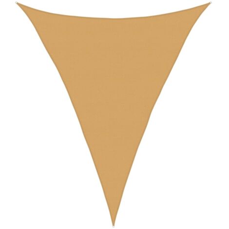 Sunshade Sail 160 g/m² Triangular Sand 5x7x7 m HDPE vidaXL