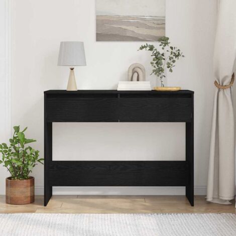 Console Table Black Oak 100 x 35 x 76.5 cm Engineered Wood vidaXL