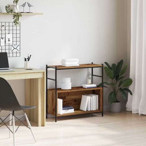 Book Cabinet Smoked Oak 80x30x78,5 cm Engineered Wood vidaXL