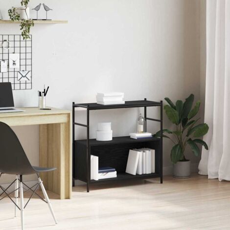 Bookshelf Black oak 80 x 30 x 78.5 cm Engineered Wood vidaXL (1/5)