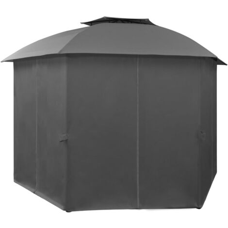 Garden Marquee Pavilion Tent with Curtains Hexagonal 360x265 cm vidaXL