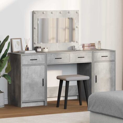 Dressing Table 3 pcs Grey 40 x 41 x 75 cm Engineered wood vidaXL (1/5)