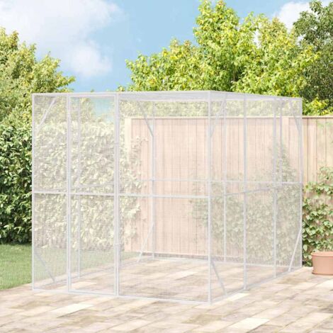 Bird Aviary Anthracite 302x206x214 cm Steel vidaXL