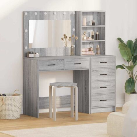 Dressing Table Light Grey 78.5 x 41 x 135 cm Engineered wood vidaXL (1/5)