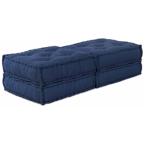 Modular Sofa 2 pcs Indigo 70 x 70 x 36 cm Fabric vidaXL