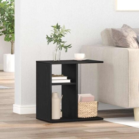 Side Table - Black Oak, 50x30x50 cm, Engineered Wood vidaXL