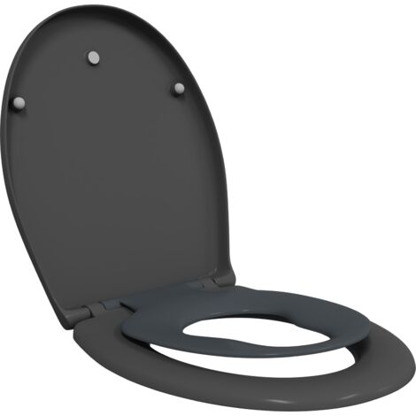 Family Toilet Seat with Child Seat Quick Release Duroplast vidaXL