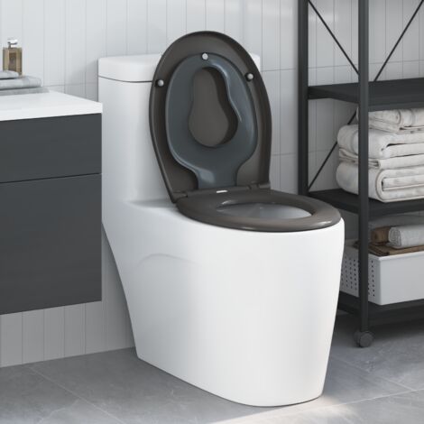 Family Toilet Seat with Child Seat Quick Release Duroplast vidaXL