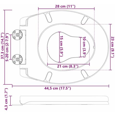 Family Toilet Seat with Child Seat Quick Release Duroplast vidaXL