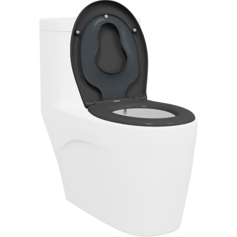 Family Toilet Seat with Child Seat Quick Release Duroplast vidaXL