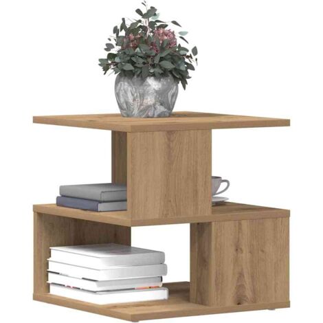 Side Table Artisan Oak 40x40x40 cm Made of Engineered Wood vidaXL