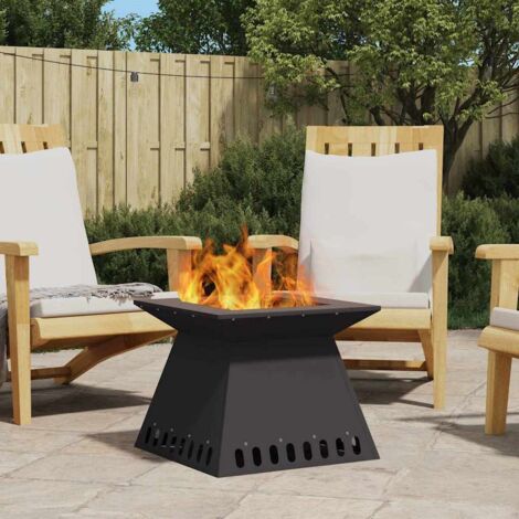 Fire Pit Black 48 x 48 x 40 cm Steel vidaXL