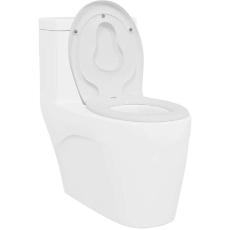 Family Toilet Seat with Child Seat Quick Release Duroplast vidaXL