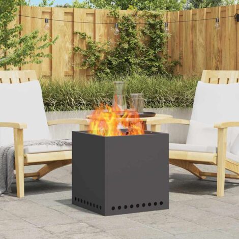 Smokeless Fire Pit Black 48 x 48 x 50 cm Steel vidaXL (1/5)