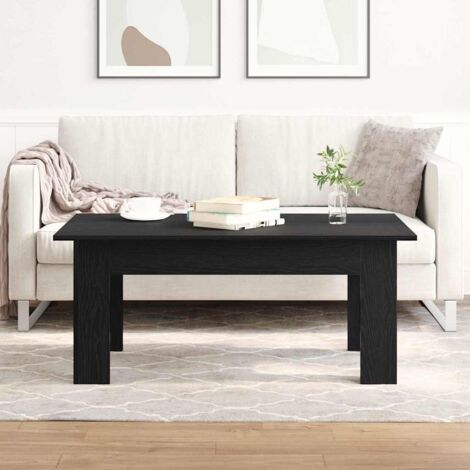 Coffee Table Black oak 100 x 60 x 42 cm Engineered wood vidaXL