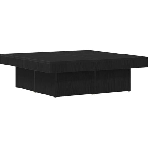 Black Oak Coffee Table 90x90x28 cm Made from Engineered Wood vidaXL