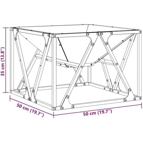 Fire Pit Square 50x50x35 cm Weathering Steel vidaXL