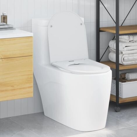 Quick Release Toilet suitable for Seat White 44 x 36.4 x 3.4 cm vidaXL