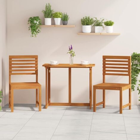 Garden Chair 2 pcs Brown 50 x 50 x 91cm Solid Acacia wood vidaXL